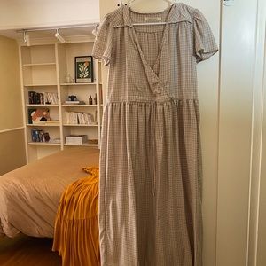 Christy Dawn Dawn Dress Sepia Plaid Size S